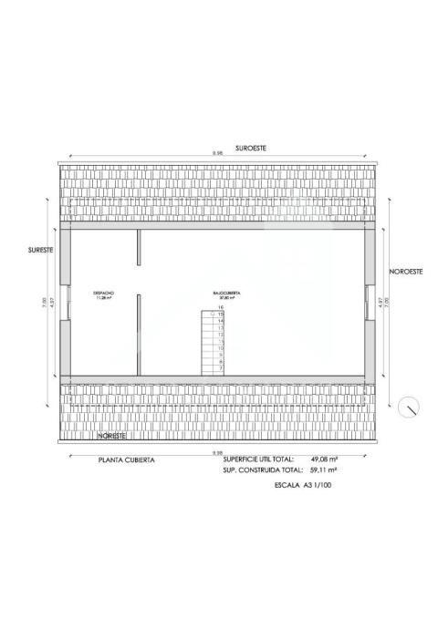 PLANO PLANTA BAJO CUBIERTA