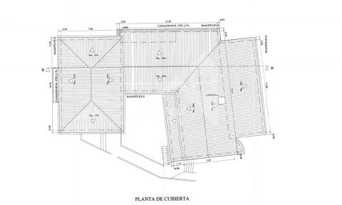 Plano planta de cubierta